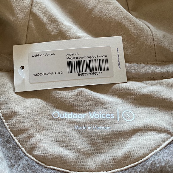 NWT Outdoor Voices MegaFleece Snap Up Hoodie wool - Picture 10 of 12